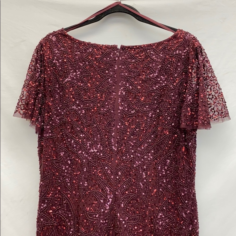 Adrianna-Papell beaded flutter sleeves Cocktail dress - Picture 5 of 10